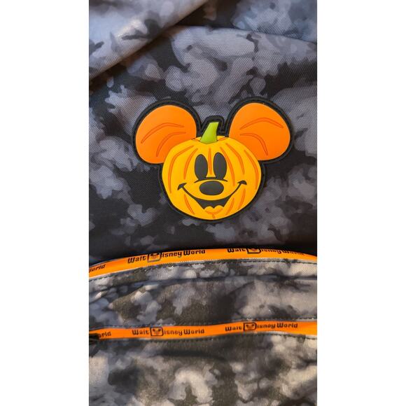 Disney Parks Mickey Mouse Halloween Pumpkin Canvas Backpack NEW main image 6
